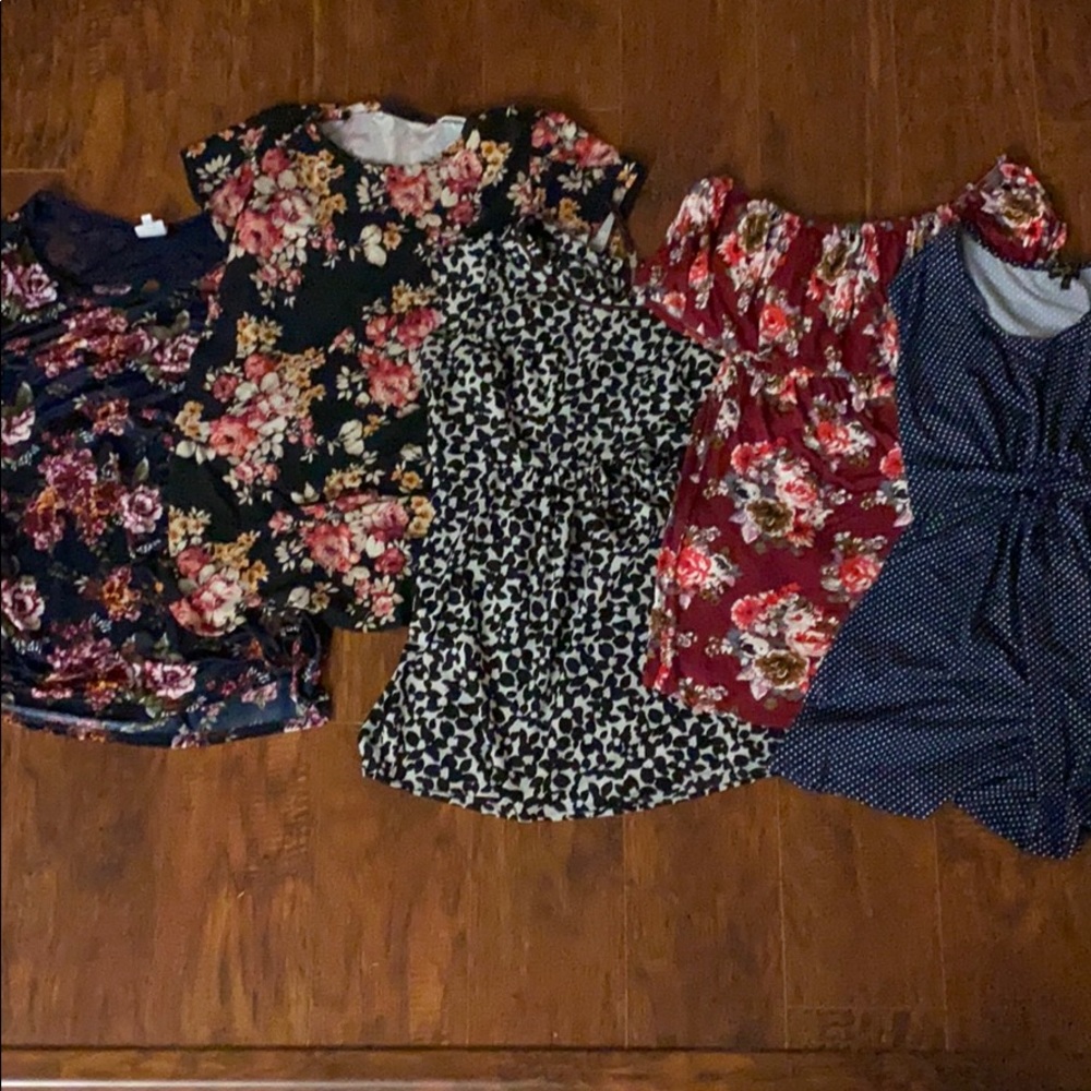 Lot of 5 work maternity tops size medium